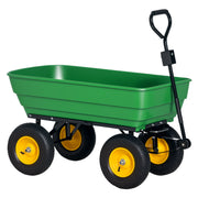 Garden Dump Cart - 440lbs 125L Heavy Duty Wagon Green-DECOROLALA