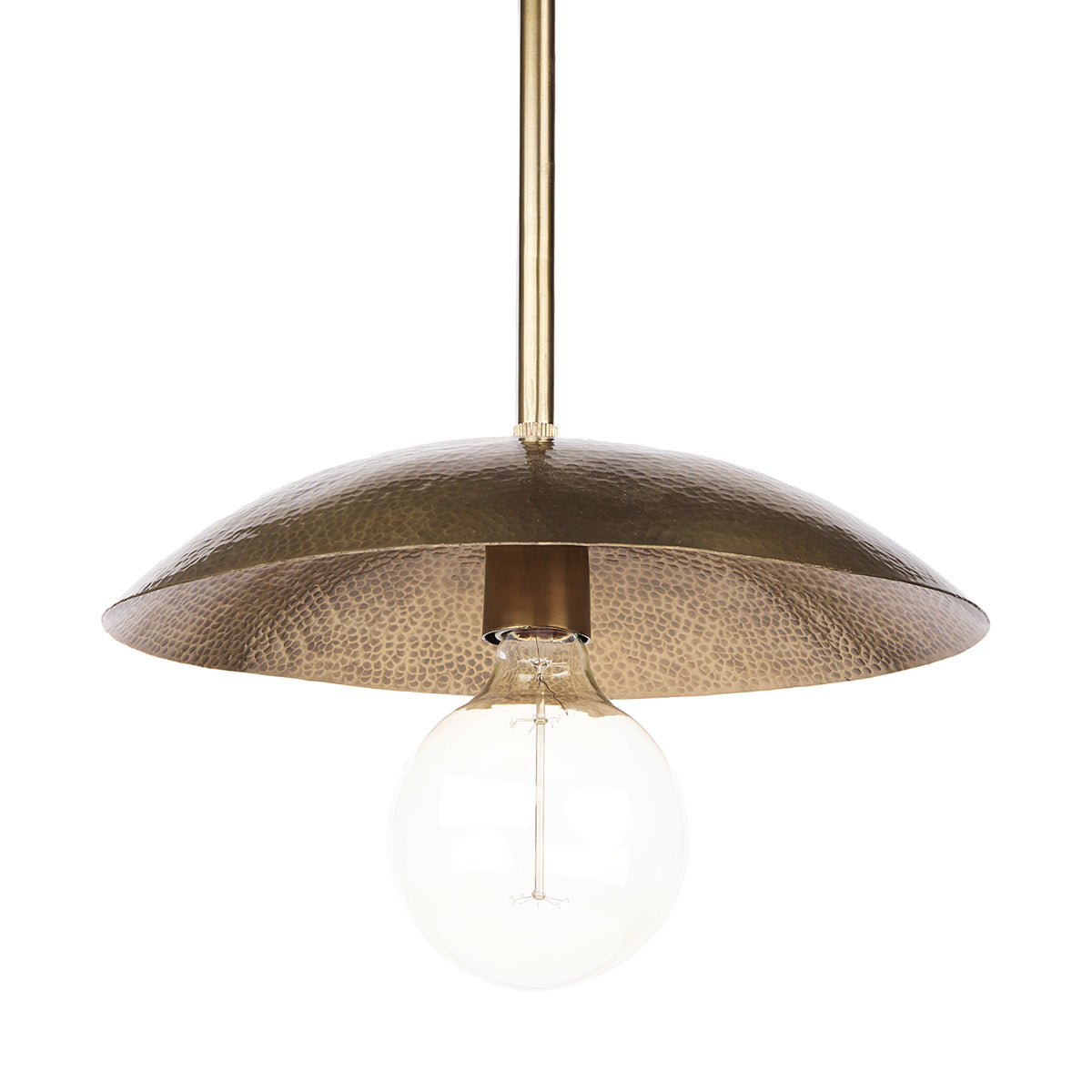 Garnet 13L x 13W Gold Hammered Metal Pendant Light-Pendant Lighting-DECOROLALA