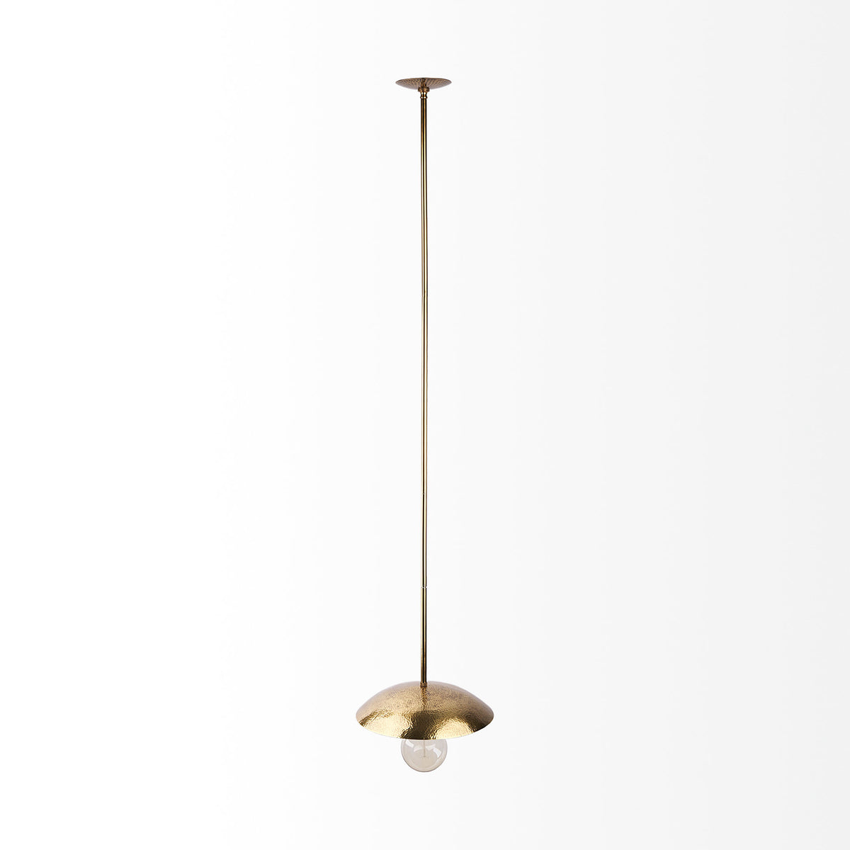 Garnet 13L x 13W Gold Hammered Metal Pendant Light-Pendant Lighting-DECOROLALA