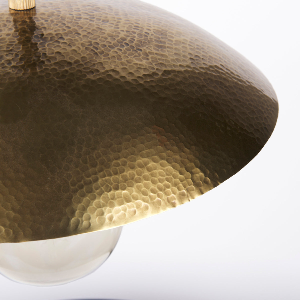 Garnet 13L x 13W Gold Hammered Metal Pendant Light-Pendant Lighting-DECOROLALA