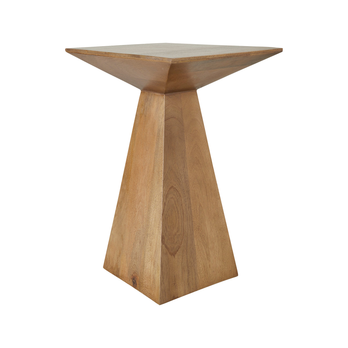 Garnett Indoor Mango Wood Side Table, Light Brown-End Tables-DECOROLALA