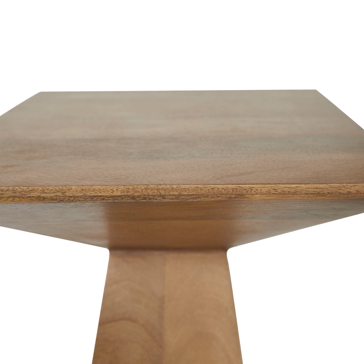 Garnett Indoor Mango Wood Side Table, Light Brown-End Tables-DECOROLALA