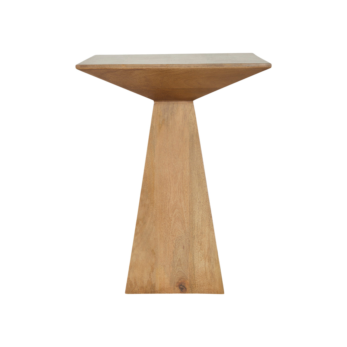 Garnett Indoor Mango Wood Side Table, Light Brown-End Tables-DECOROLALA