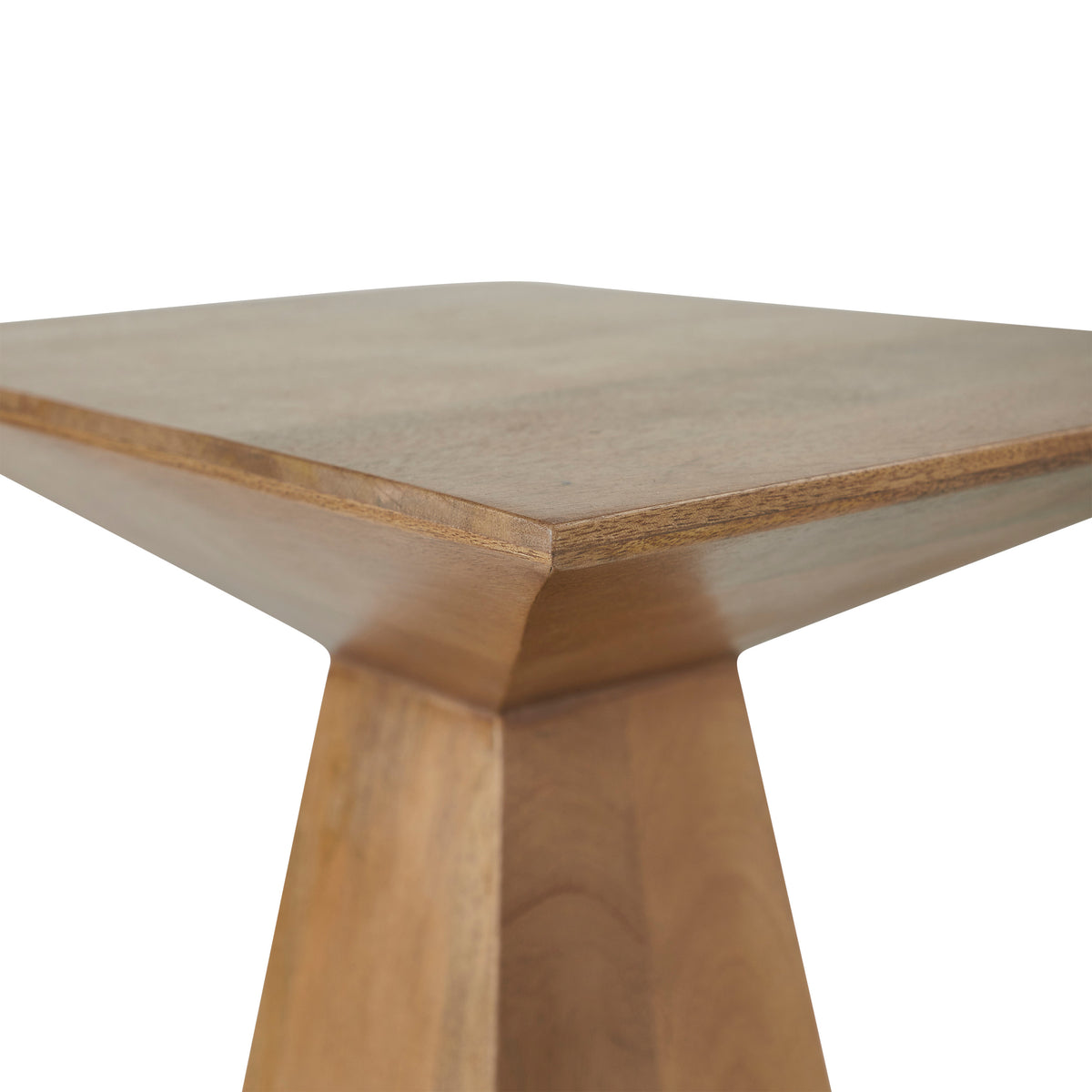 Garnett Indoor Mango Wood Side Table, Light Brown-End Tables-DECOROLALA