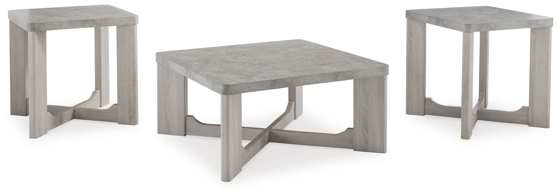 Garnilly Occasional Table Set 3-Piece Whitewash-Table Sets-DECOROLALA