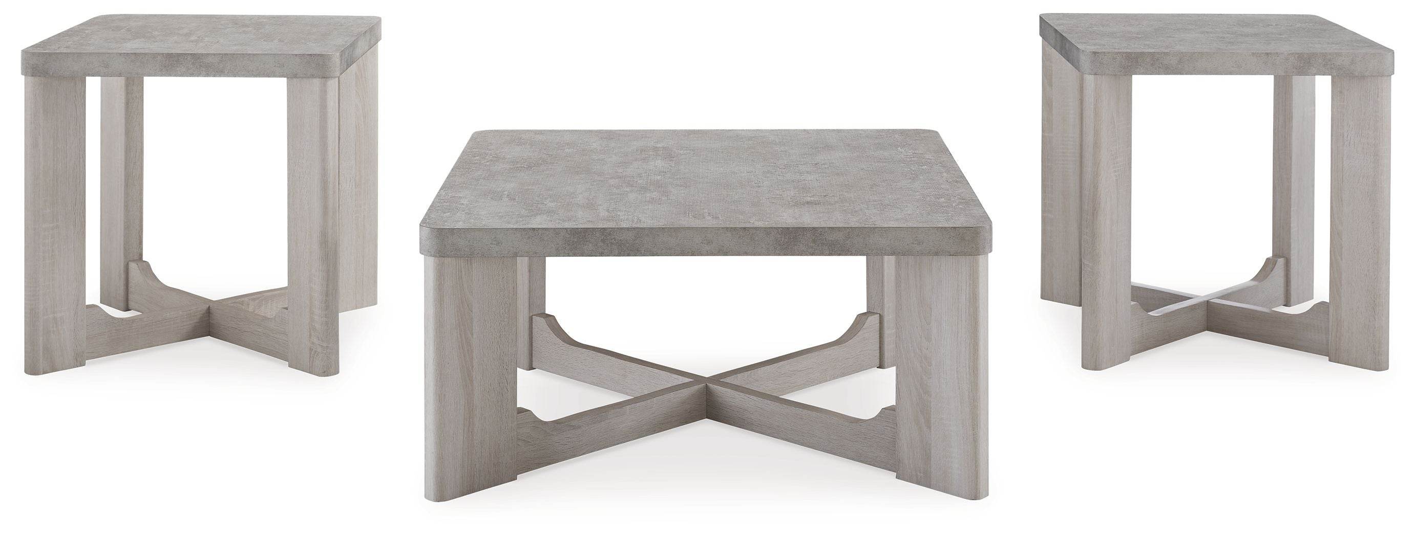 Garnilly Occasional Table Set 3-Piece Whitewash-Table Sets-DECOROLALA