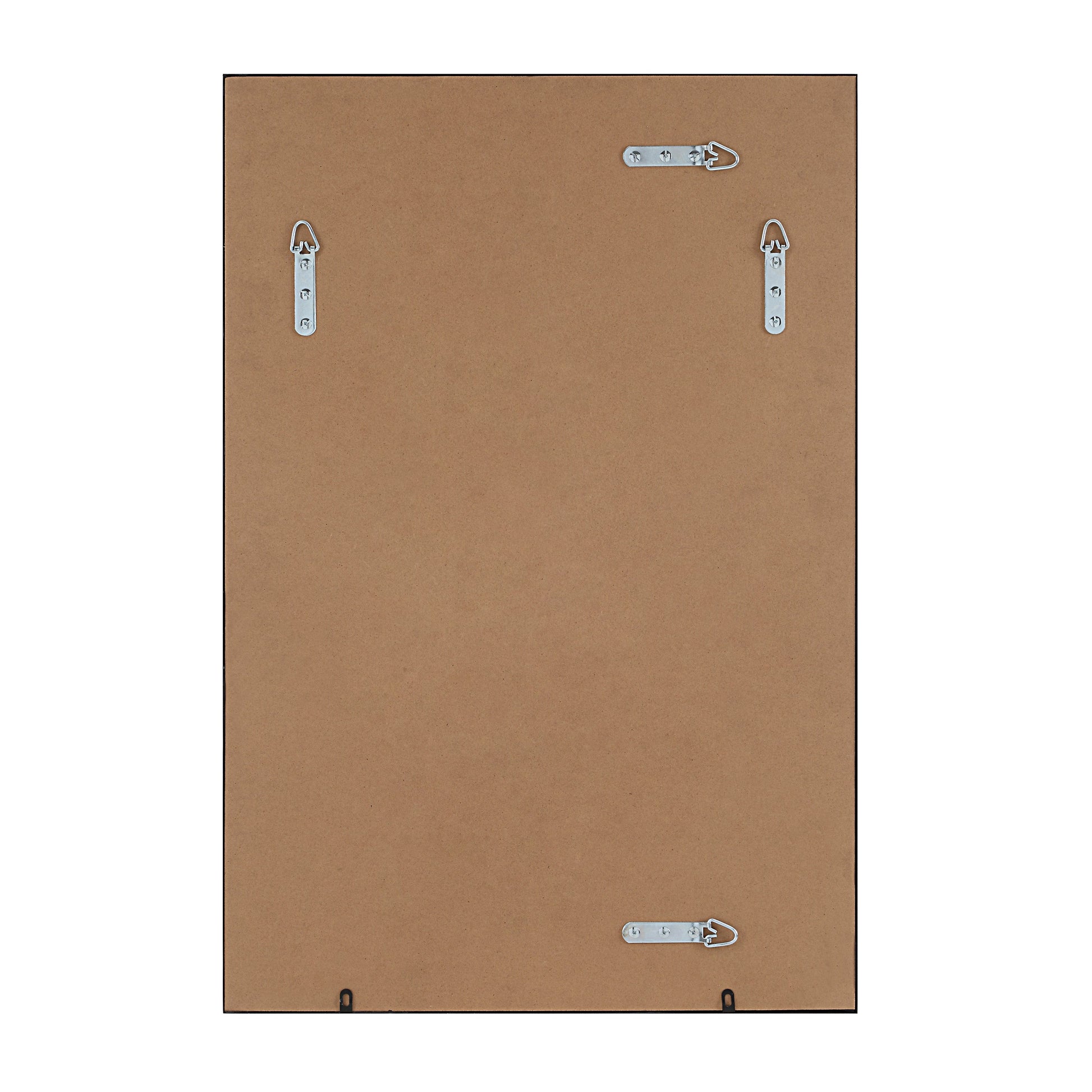 Gasel 30" Tall Rectangle Wall Mirror, Black-Mirror-DECOROLALA