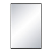 Gasel 30" Tall Rectangle Wall Mirror, Black-Mirror-DECOROLALA