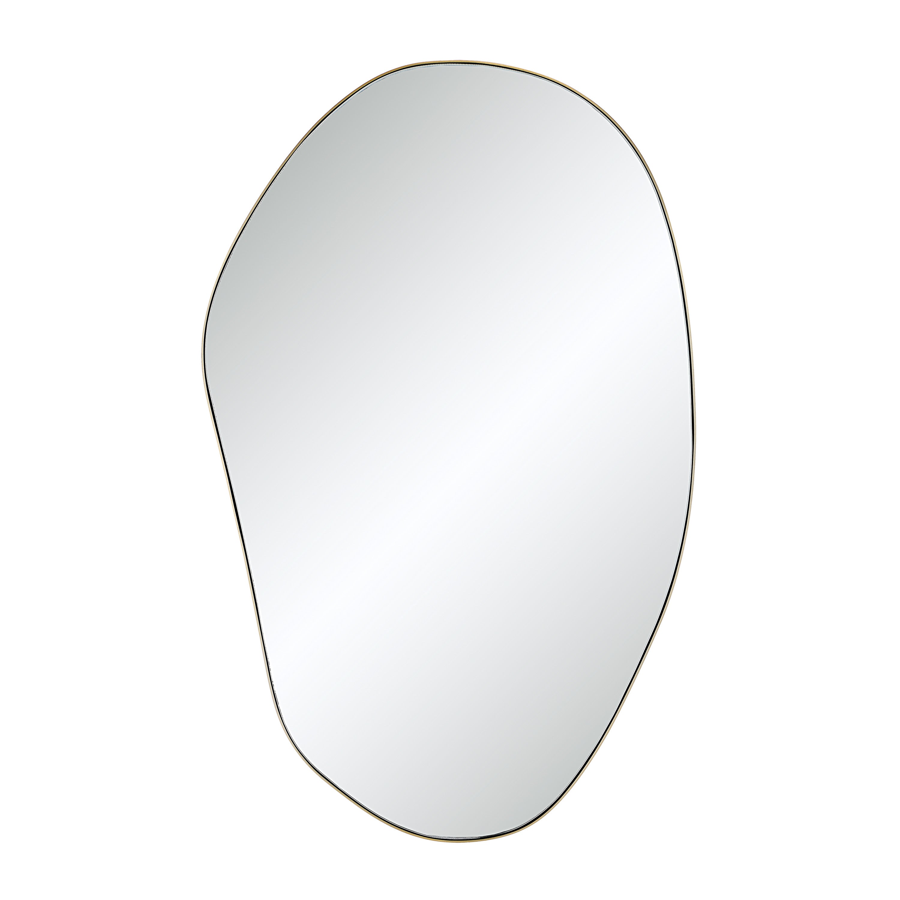 Gatella 36" H x 23" W Wall Mirror, Yellow-Mirror-DECOROLALA