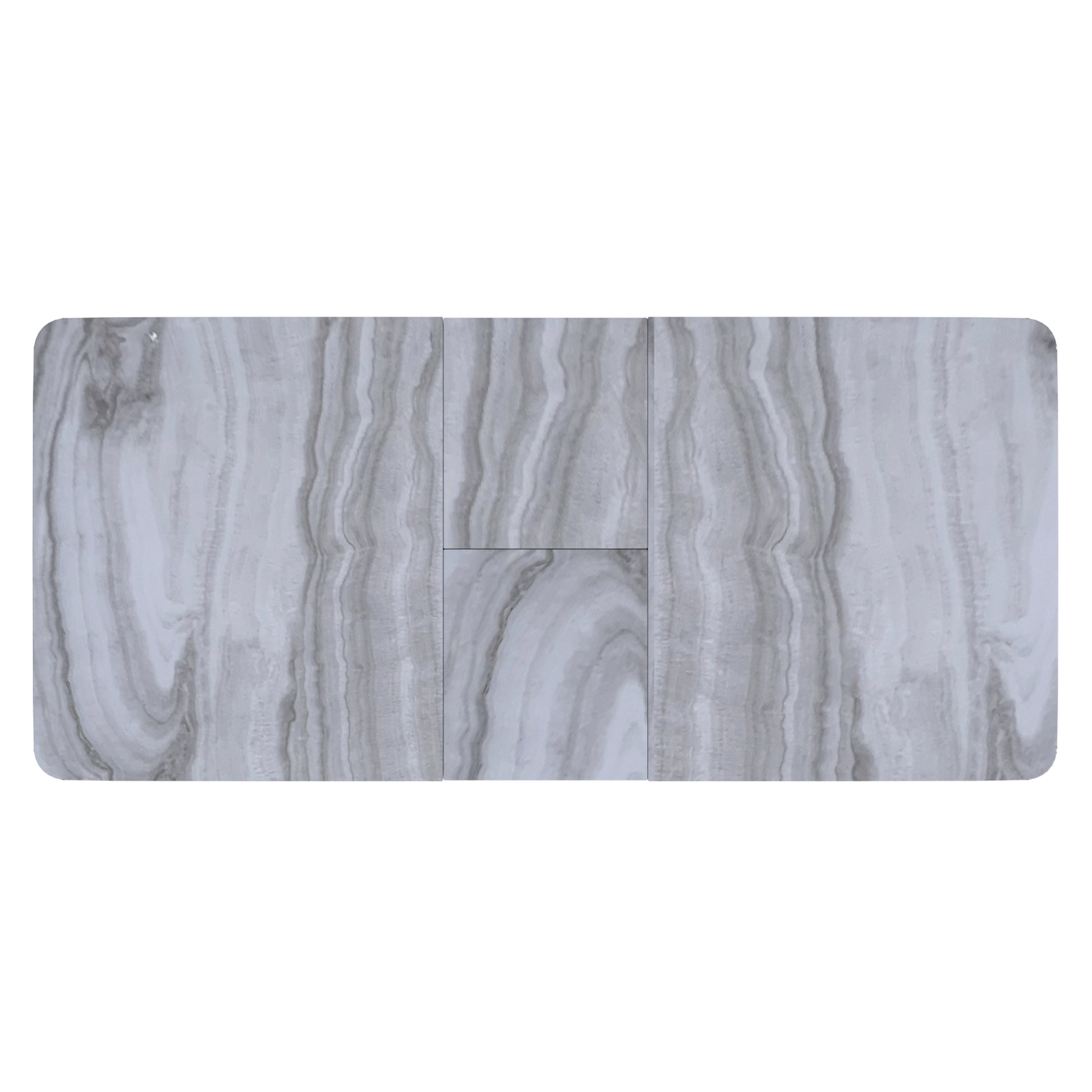 Gavin Extension Dining Table - Black Marble-Look Glass Top-DECOROLALA