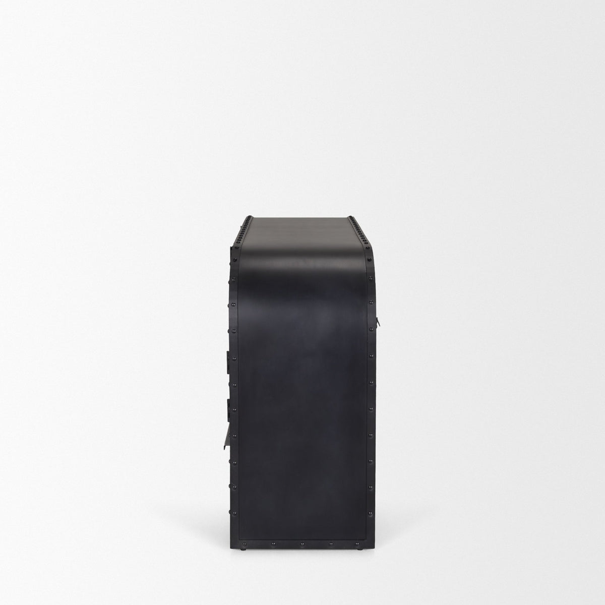 Gehry I 62.3x16.5 Black Metal Frame w/Wood Accent 4 Cabinet Door Two Drawer Sideboard-Sideboards & Buffets-DECOROLALA