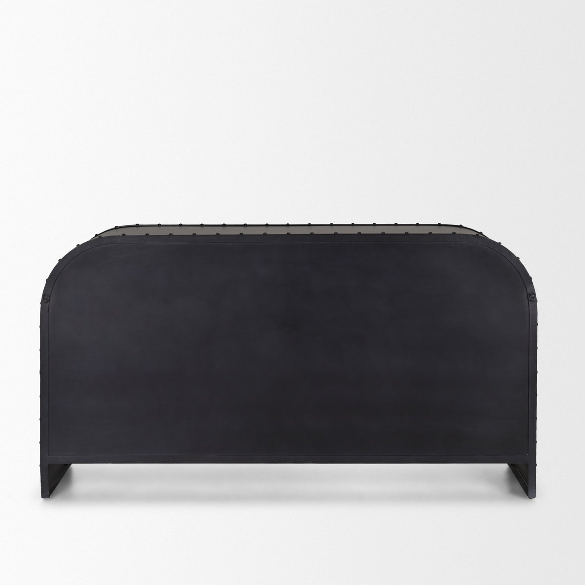 Gehry I 62.3x16.5 Black Metal Frame w/Wood Accent 4 Cabinet Door Two Drawer Sideboard-Sideboards & Buffets-DECOROLALA