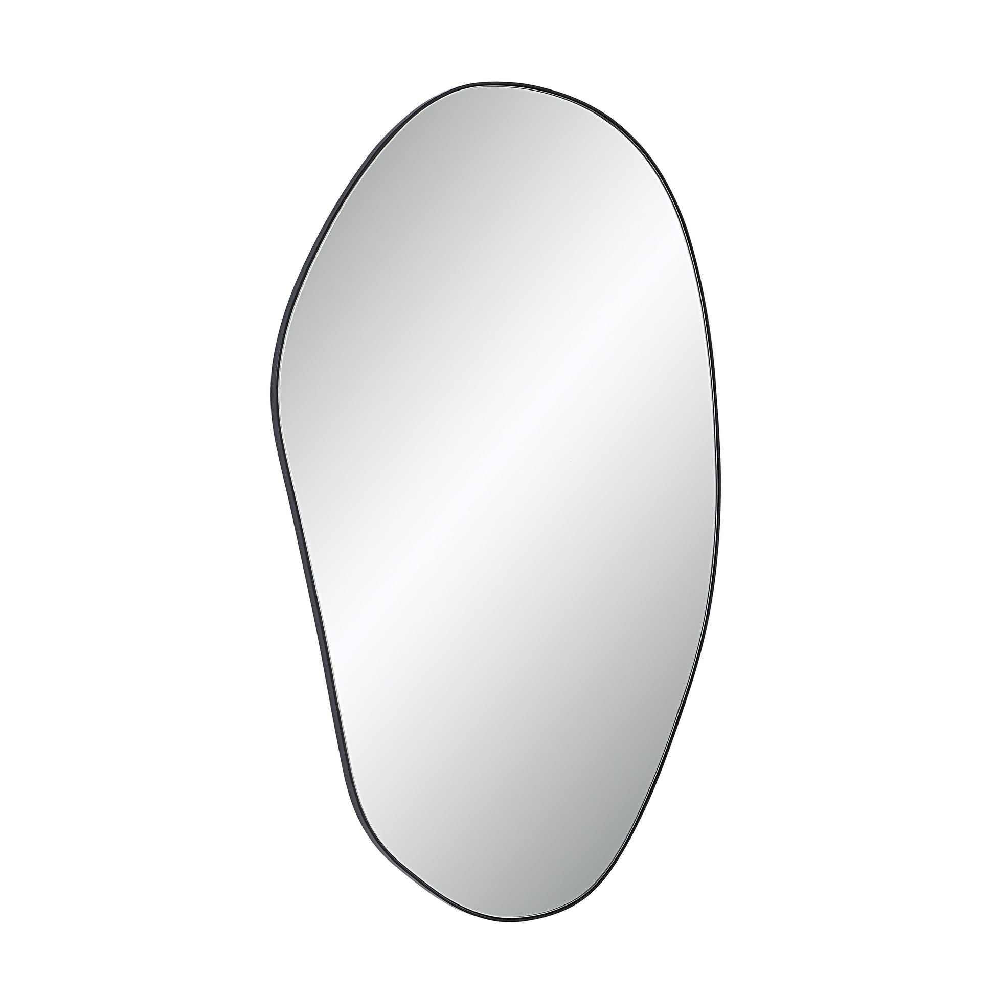 Gela 36" H x 23" W Wall Mirror, Black-Mirror-DECOROLALA