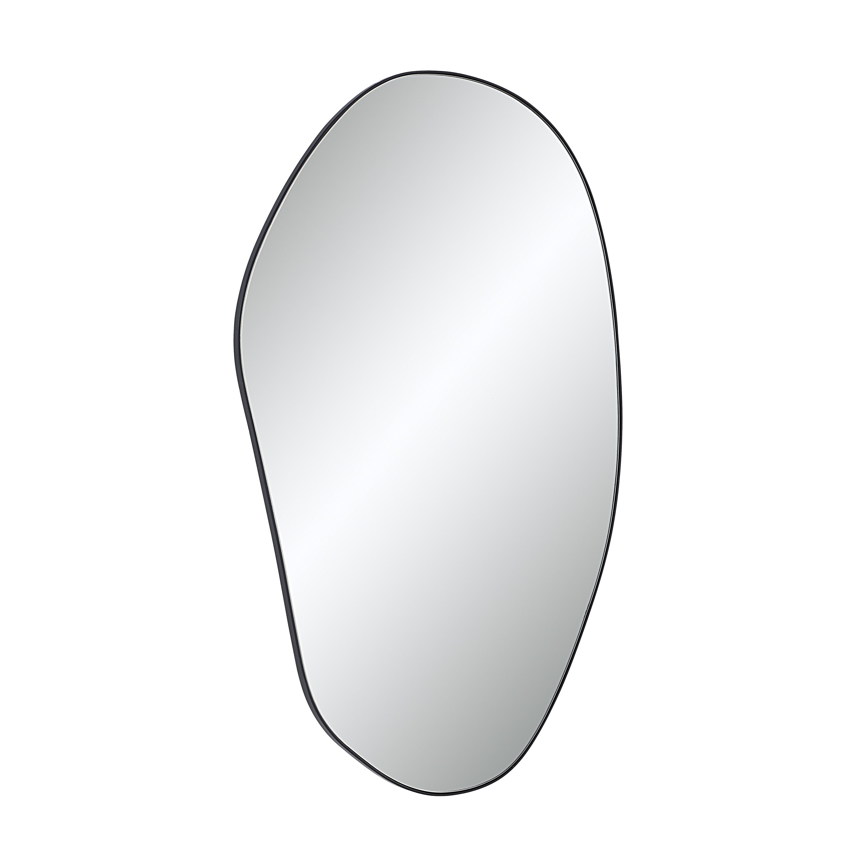 Gela 36" H x 23" W Wall Mirror, Black-Mirror-DECOROLALA