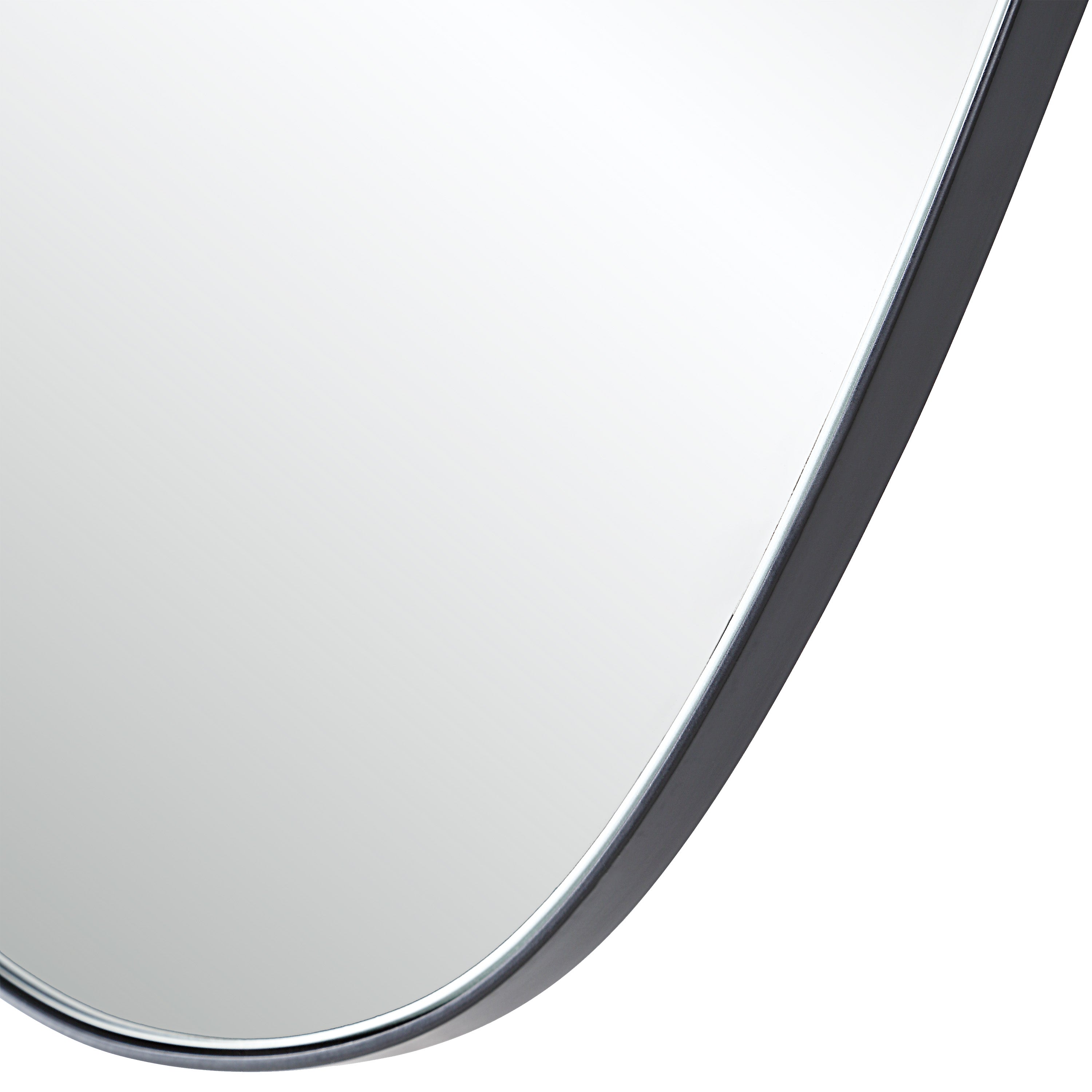 Gela 36" H x 23" W Wall Mirror, Black-Mirror-DECOROLALA