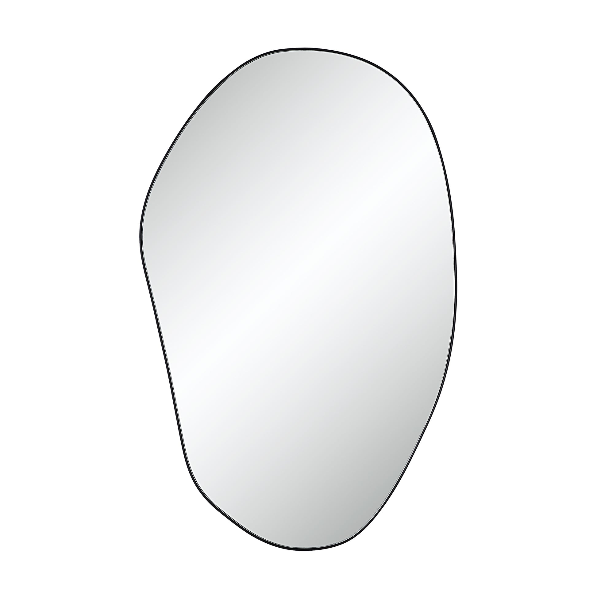 Gela 36" H x 23" W Wall Mirror, Black-Mirror-DECOROLALA