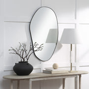 Gela 36" H x 23" W Wall Mirror, Black-Mirrors-DECOROLALA
