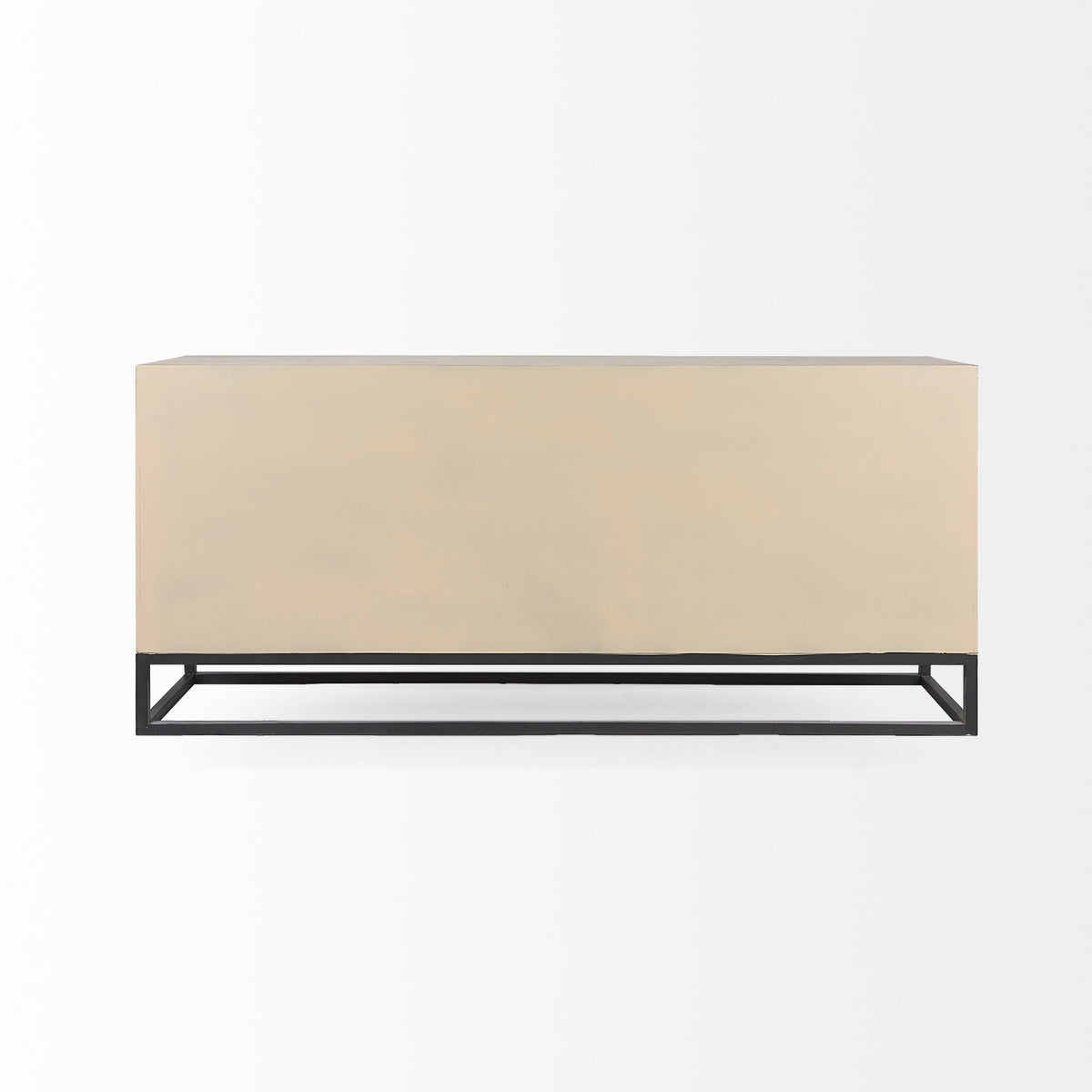 Genevieve II 70x15.8 Fir Veneer W/Gold Metal Frame Base 9 Drawer Sideboard-Sideboards & Buffets-DECOROLALA