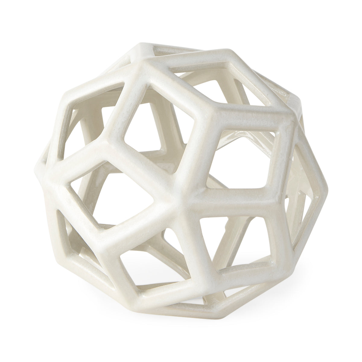 Geom Ceramic Geometric Object - 7.1" x 7.1" x 7.1"-Decorative Objects-DECOROLALA