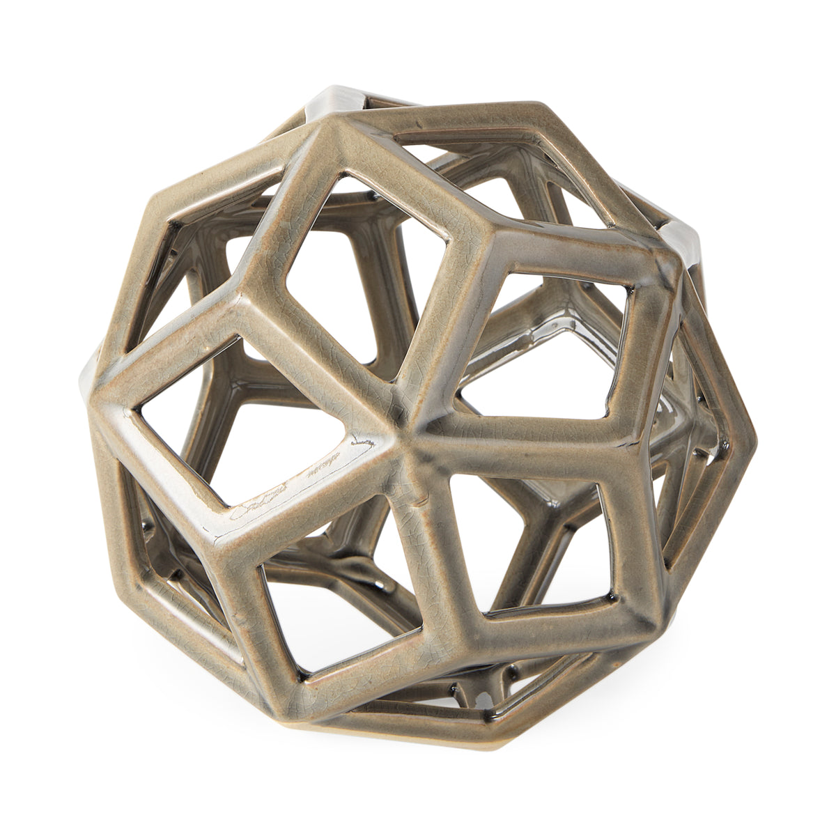 Geom Ceramic Geometric Object - 7.1" x 7.1" x 7.1"-Decorative Objects-DECOROLALA