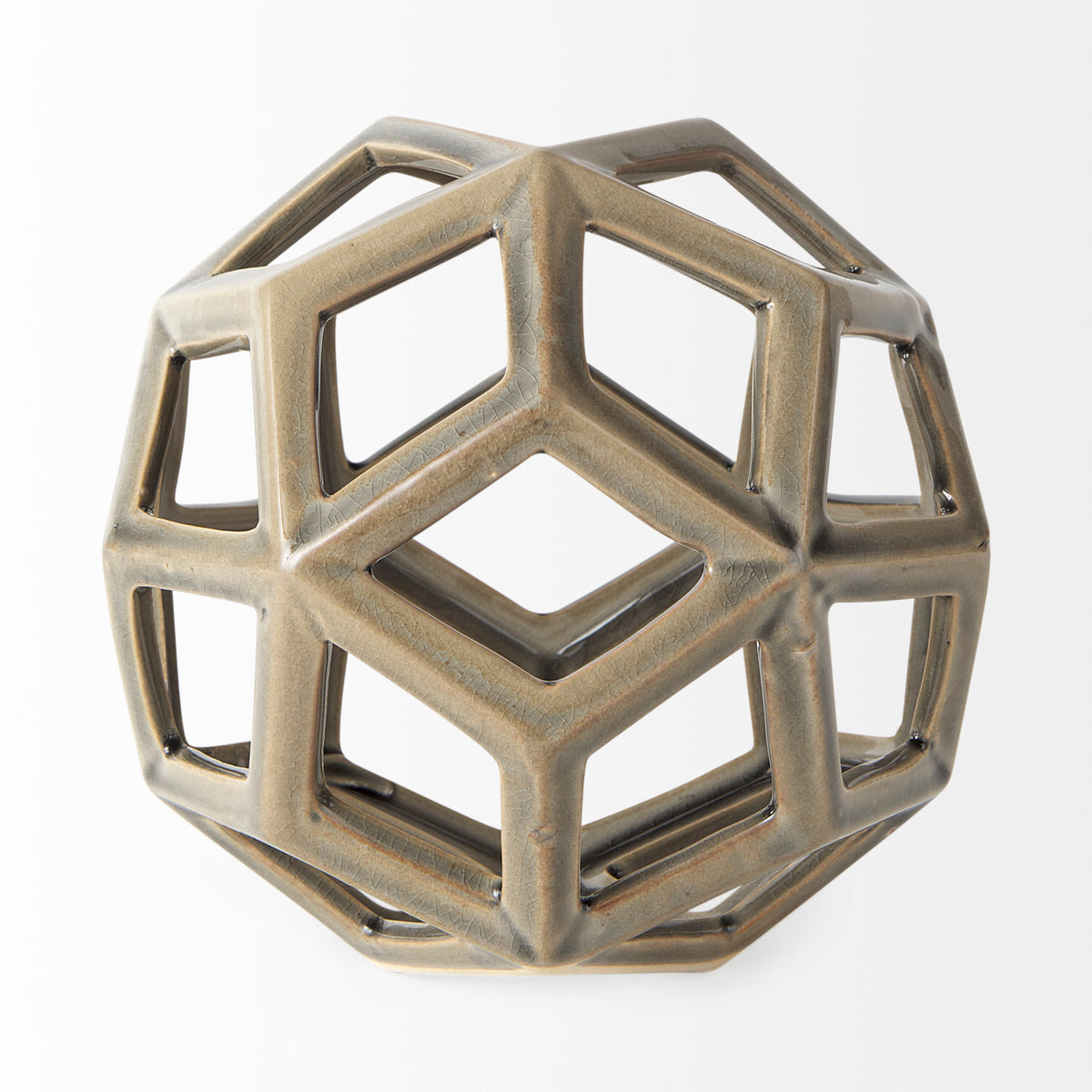Geom 7.1L x 7.1W x 7.1H Ceramic Geometric Object-Objects-DECOROLALA