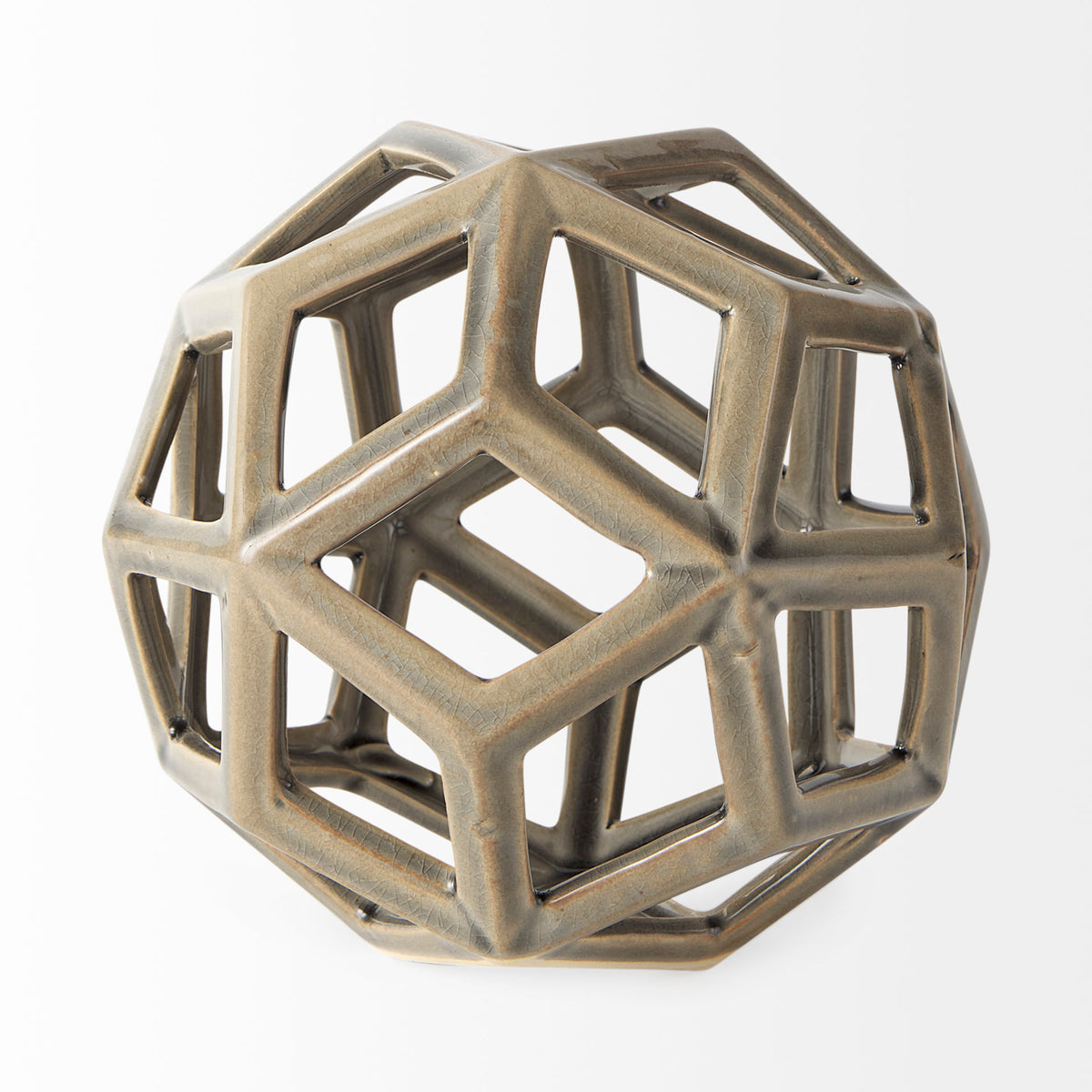 Geom 7.1L x 7.1W x 7.1H Ceramic Geometric Object-Objects-DECOROLALA
