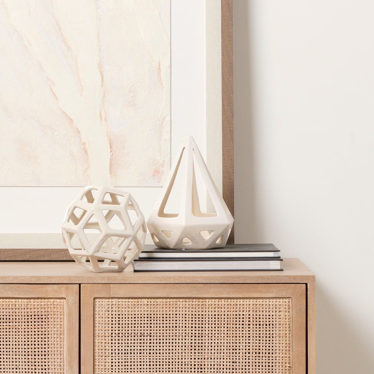 Geom 7.1L x 7.1W x 7.1H Ceramic Geometric Object-Objects-DECOROLALA