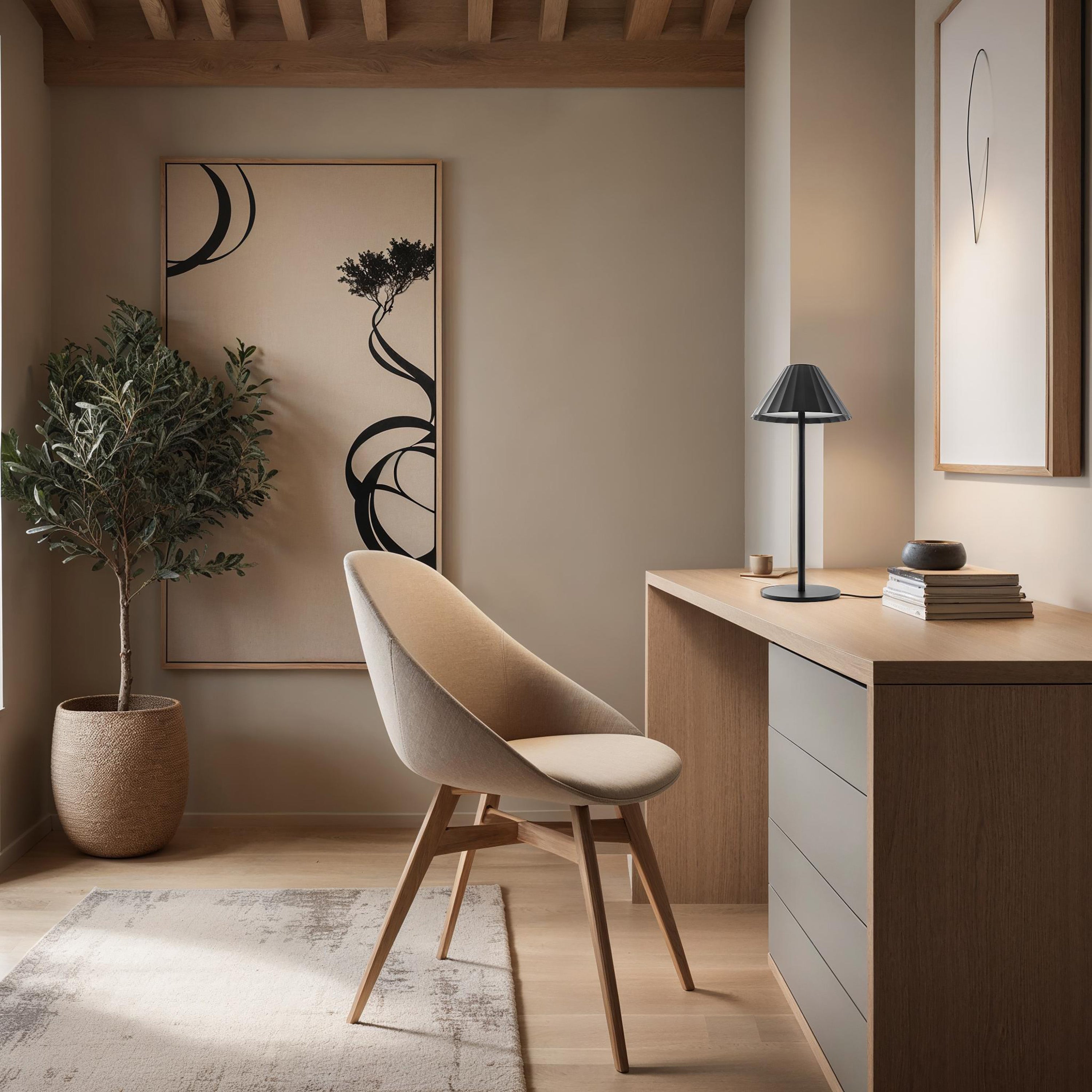 Giada 12.6" Height Table Lamp, Black-Table Lamp-DECOROLALA