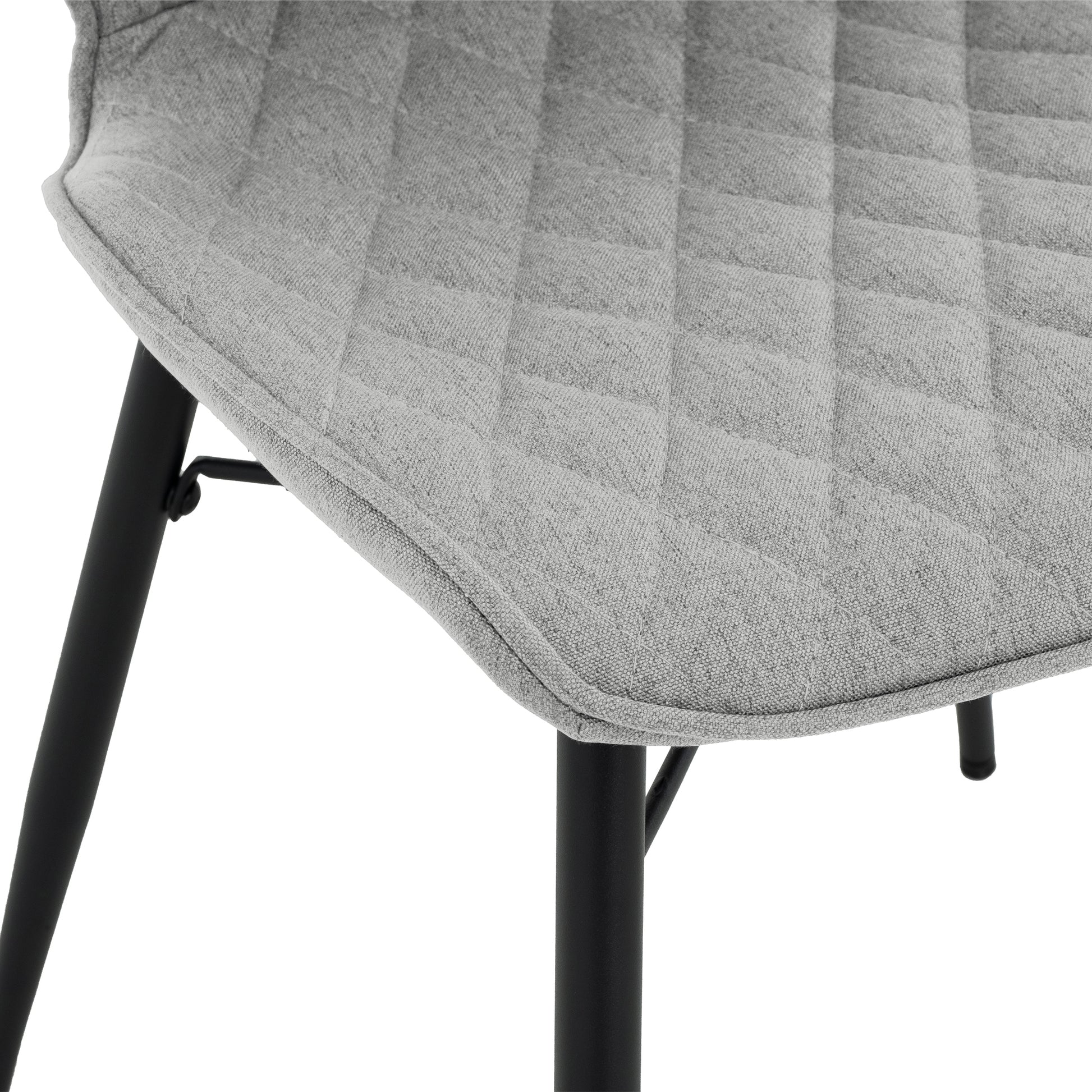 Gianni Taupe Diamond-Quilted Armless Chair (Set of 2)-Dining Room-DECOROLALA
