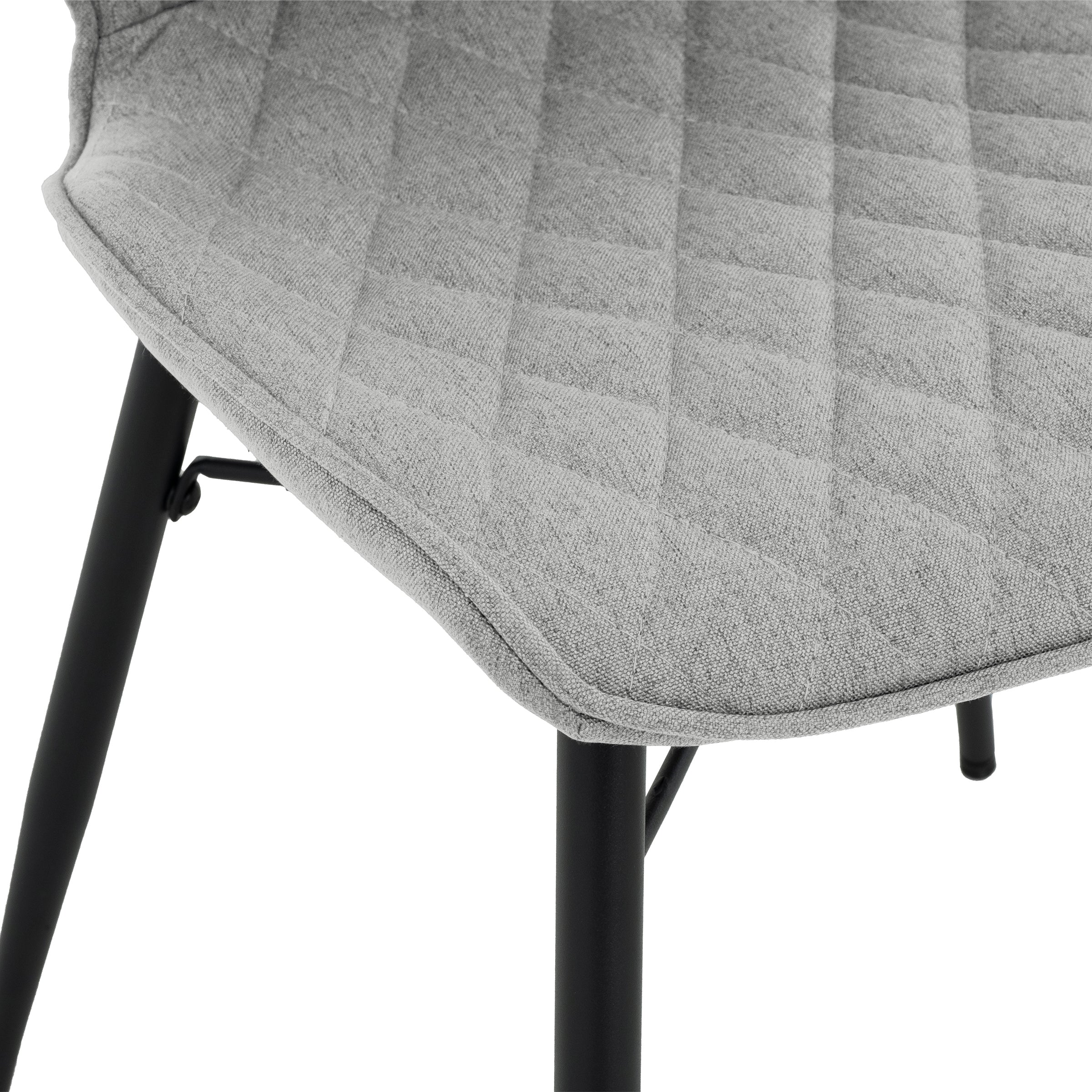 Gianni Taupe Diamond-Quilted Armless Chair (Set of 2)-Dining Room-DECOROLALA
