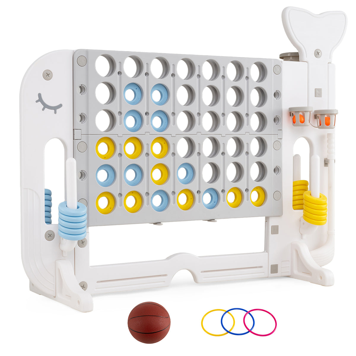 Jeu géant 4-to-Score, jeu Jumbo Connect Four avec lancer d’anneaux