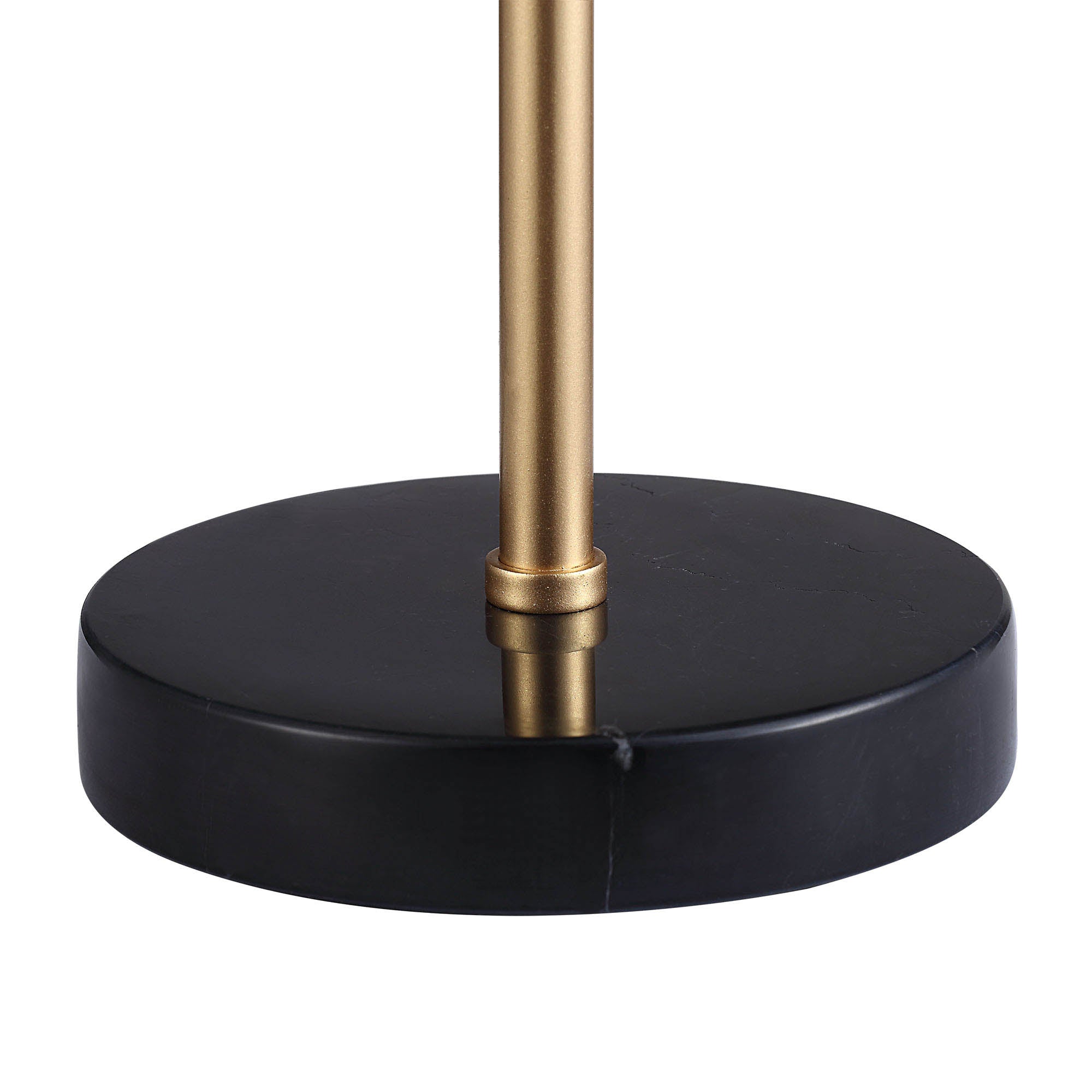 Gillian 17" Table Lamp, Black Iron & Marble-Table Lamp-DECOROLALA