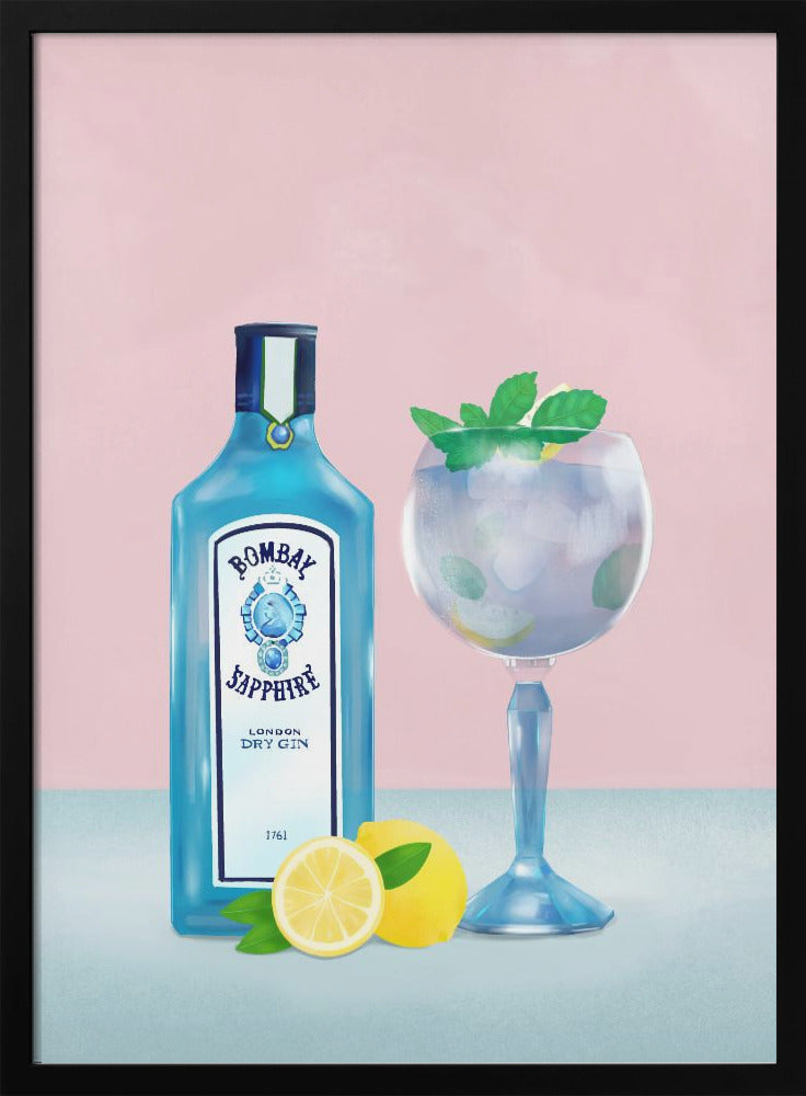 Gin Cocktail Wall Art by Petra Lizde-Canvas Print-DECOROLALA
