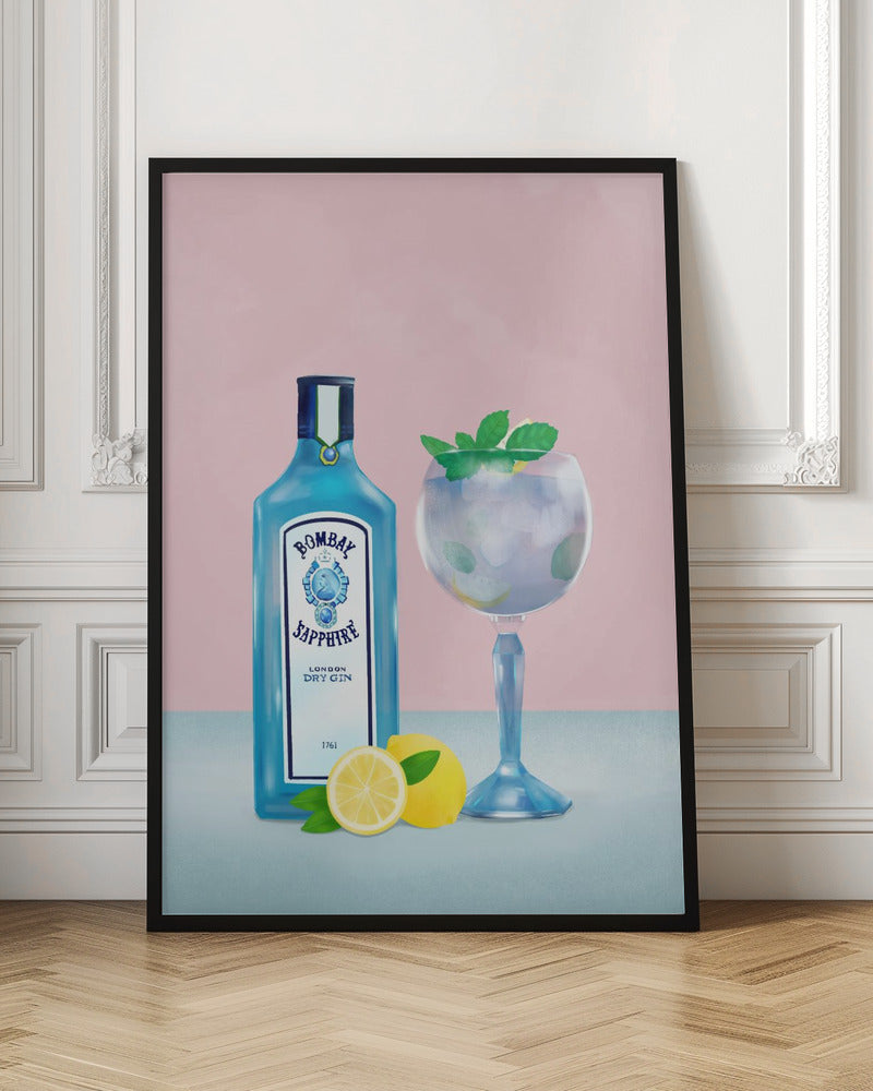 Gin Cocktail Wall Art by Petra Lizde-Canvas Print-DECOROLALA