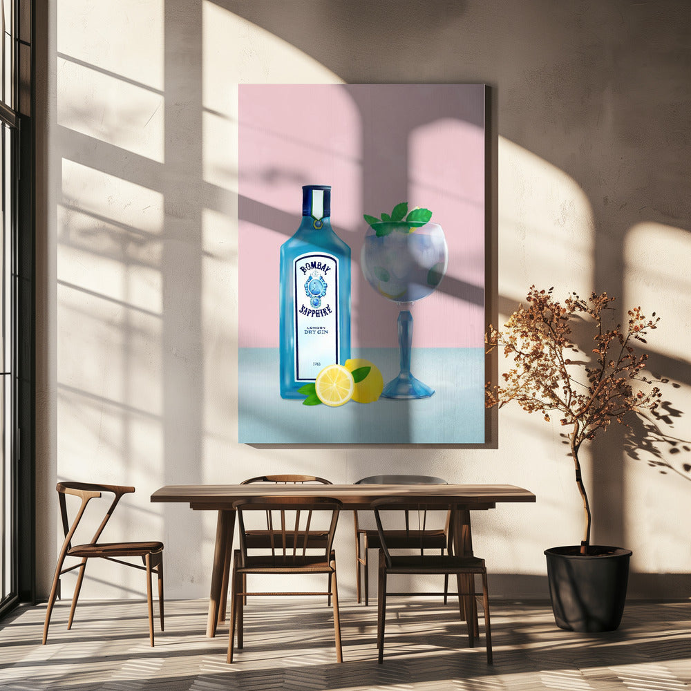 Gin Cocktail Wall Art by Petra Lizde-Canvas Print-DECOROLALA