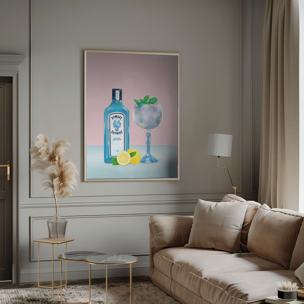 Gin Cocktail Wall Art by Petra Lizde-Canvas Print-DECOROLALA