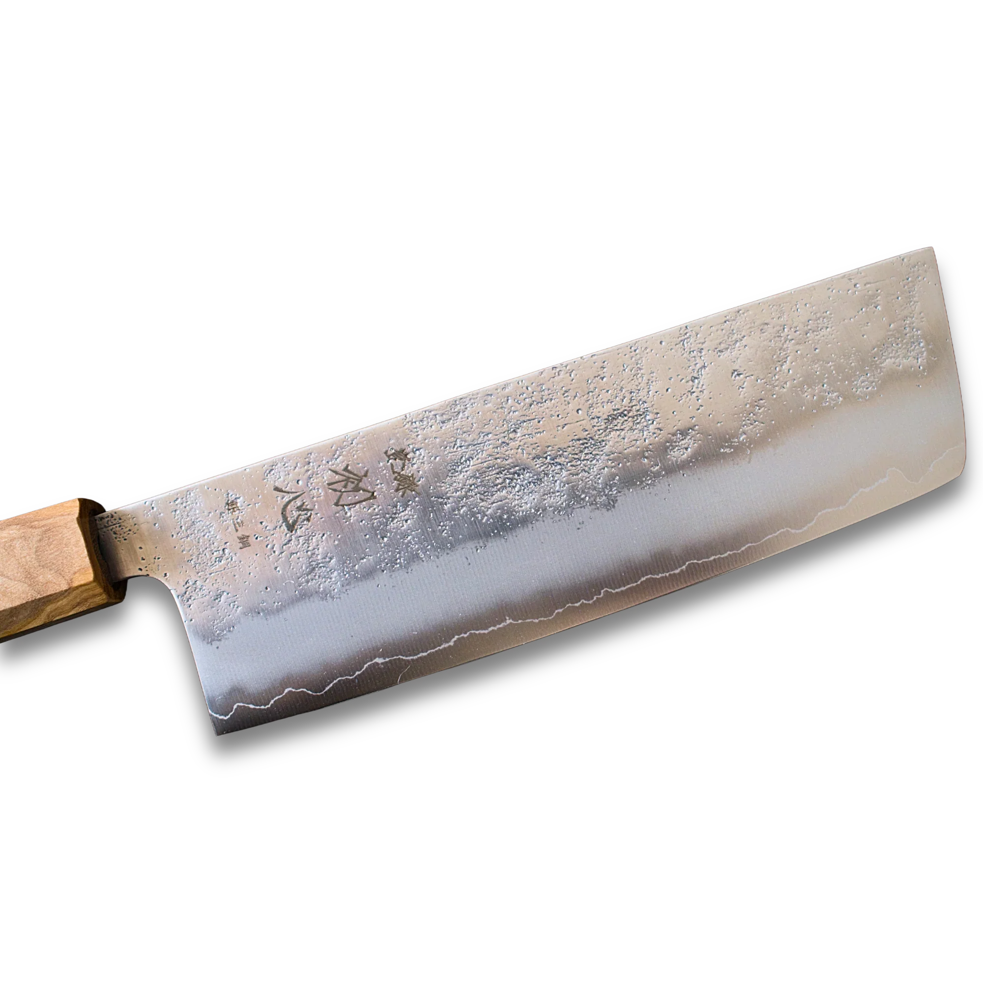 Ginrei Silver 3-Layer Nashiji Nakiri 170mm Olive-NAKIRI-DECOROLALA