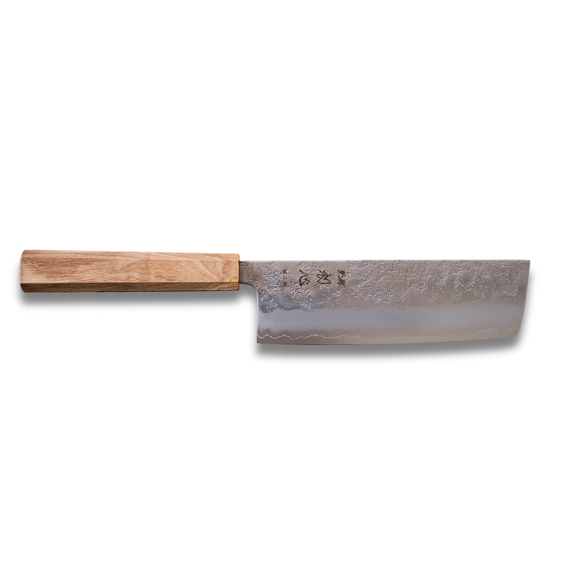 Ginrei Silver 3-Layer Nashiji Nakiri 170mm Olive-NAKIRI-DECOROLALA