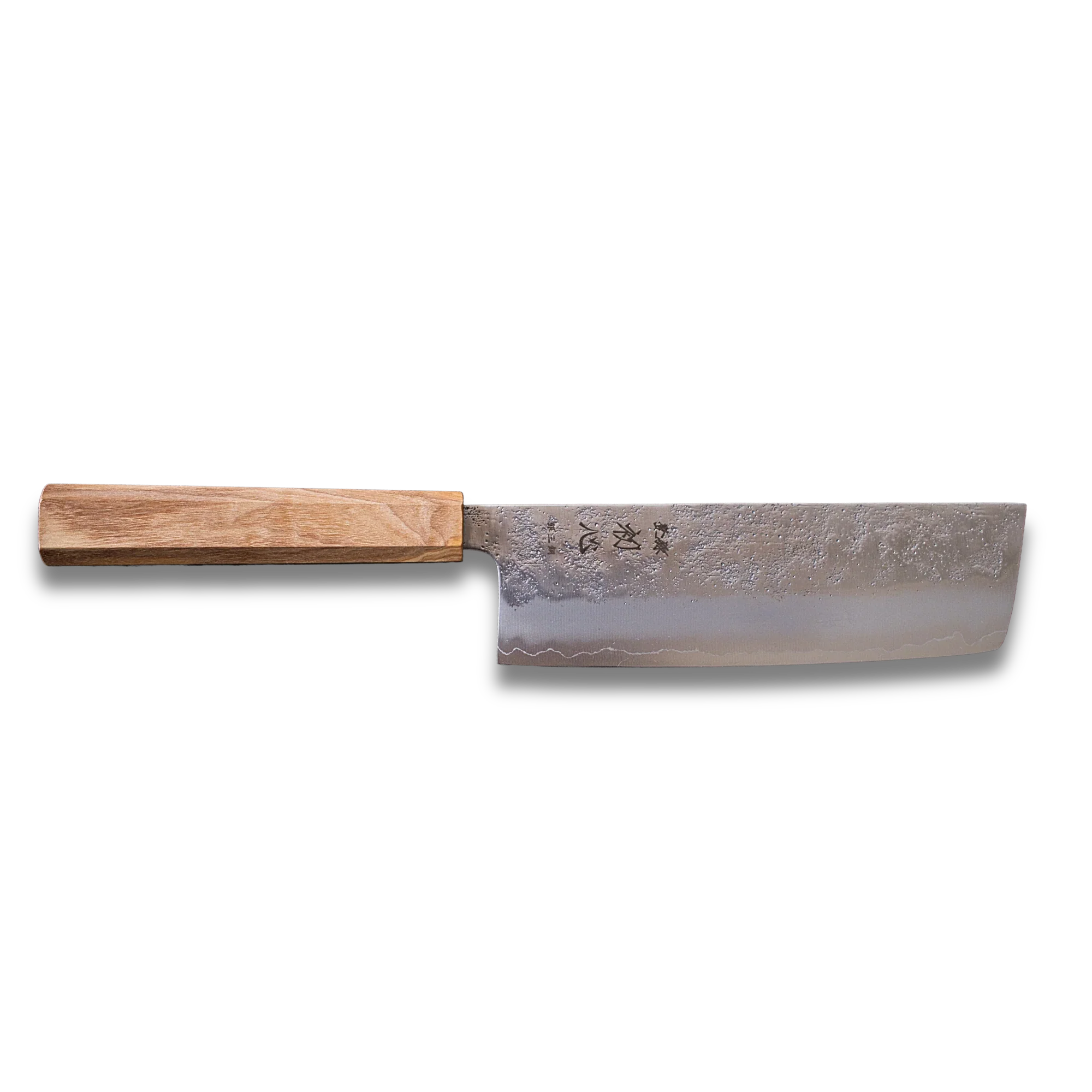 Ginrei Silver 3-Layer Nashiji Nakiri 170mm Olive-NAKIRI-DECOROLALA