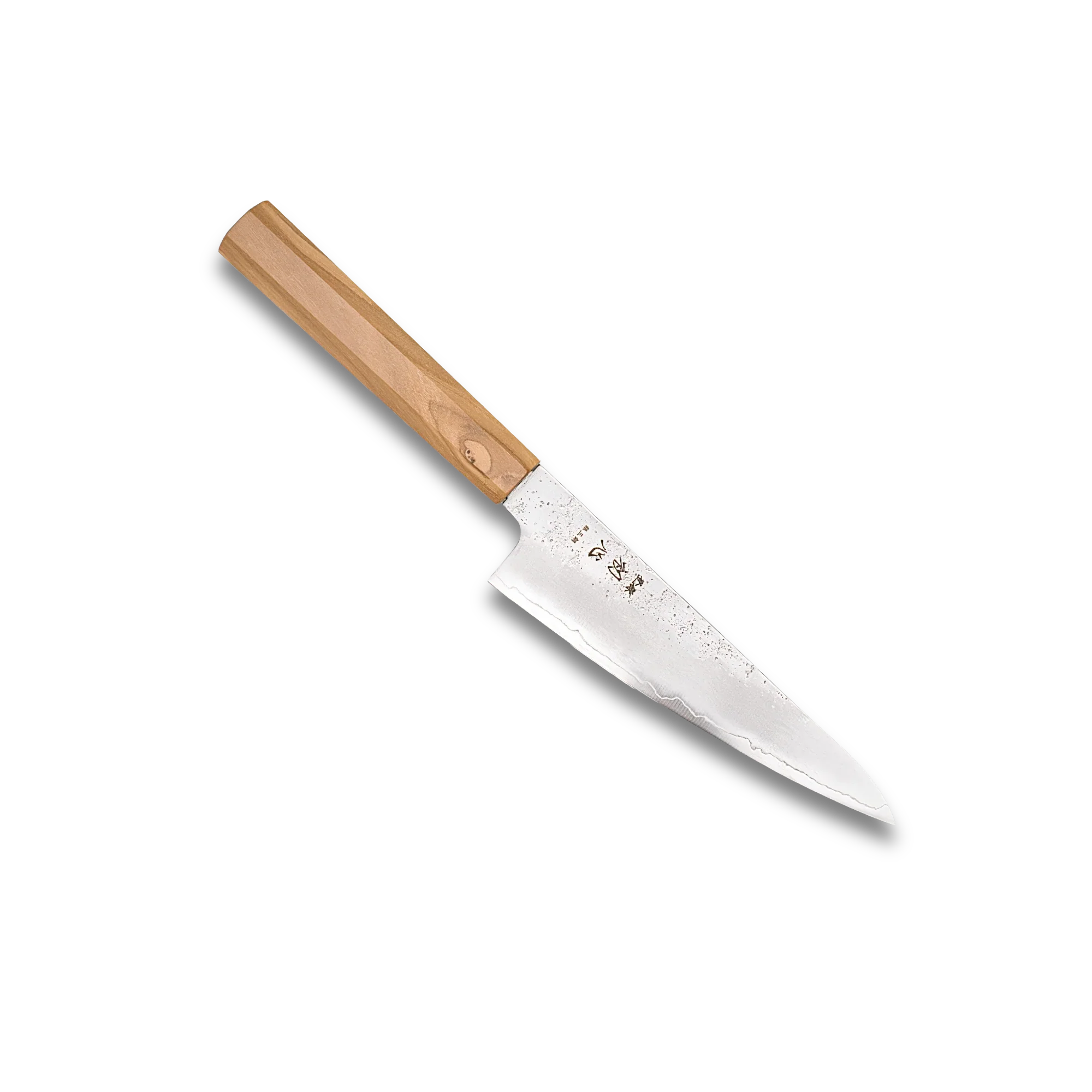 Ginrei Silver 3 Nashiji Kudamono Knife 150mm - Olive-Santoku knife-DECOROLALA
