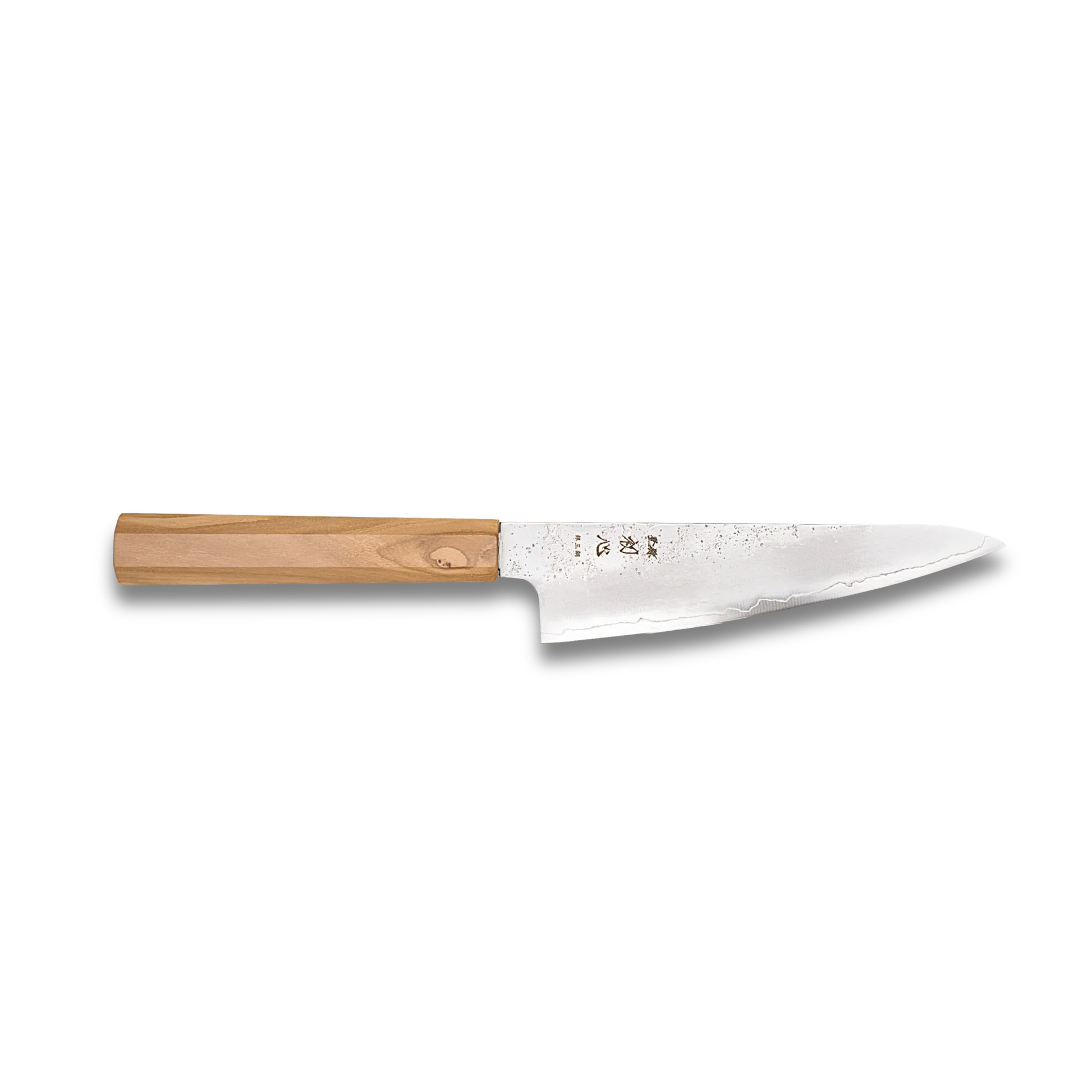 Ginrei Silver 3 Nashiji Kudamono Knife 150mm - Olive-Santoku knife-DECOROLALA