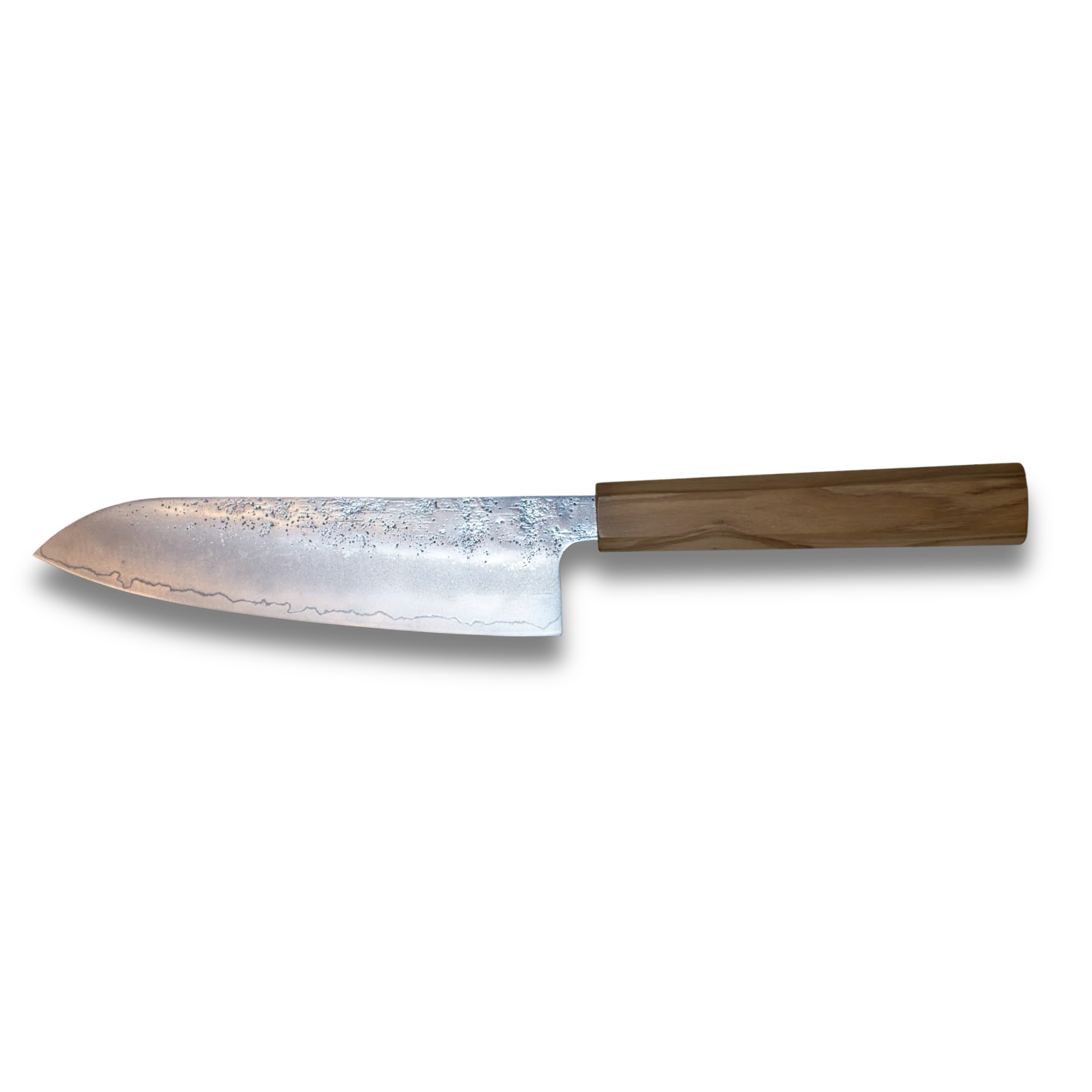 Ginrei Silver3 Santoku 170mm Nashiji Olive Wood-Santoku knife-DECOROLALA