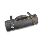 Ginza Steel Full Grain Leather Knife Roll - Brown-Accessories-DECOROLALA