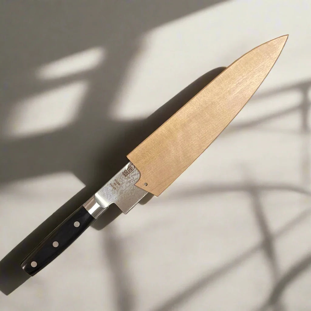Ginza Steel Hayami 200mm Gyuto Knife with Ho Wood Sheath Bundle-Kitchen Knife-DECOROLALA