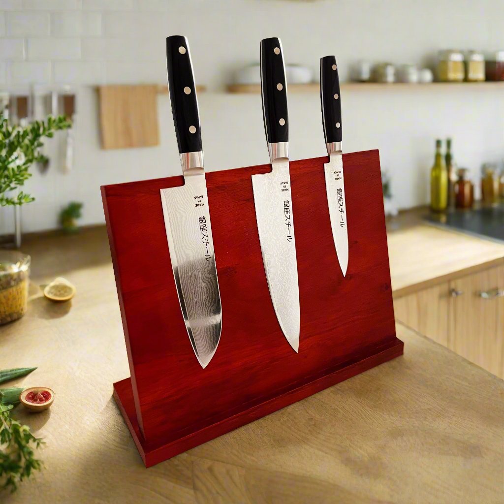 Ginza Steel Hayami Essential Four with Magnetic Block - Made in Japan-Knife Set-DECOROLALA