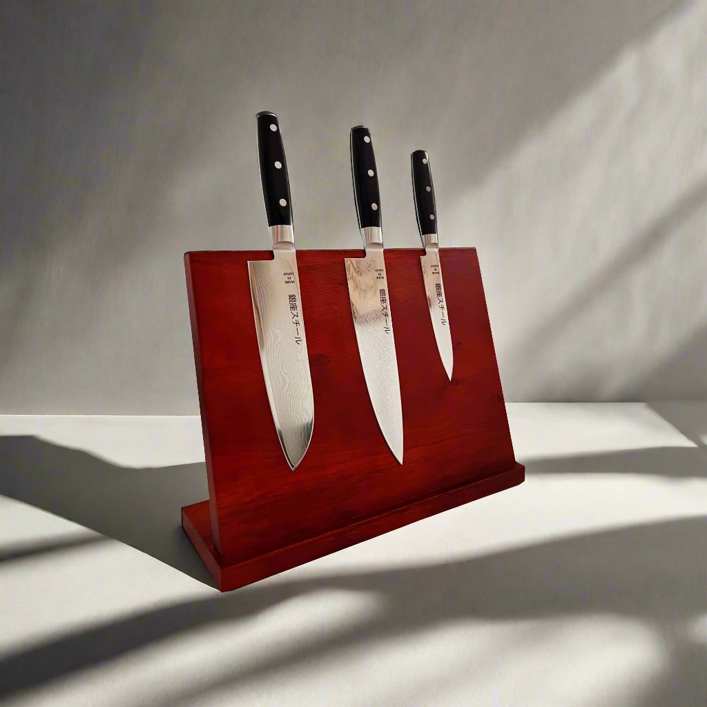 Ginza Steel Hayami Essential Four with Magnetic Block - Made in Japan-Knife Set-DECOROLALA