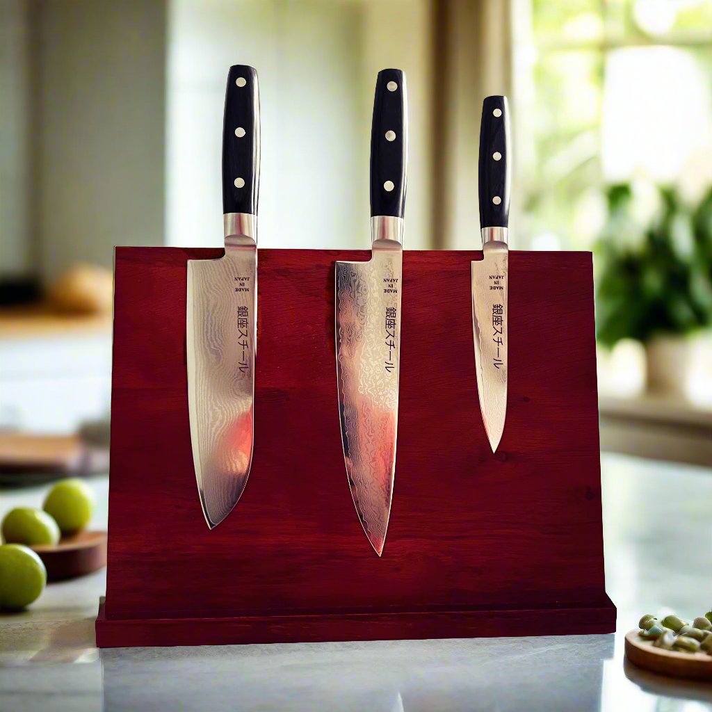 Ginza Steel Hayami Essential Four with Magnetic Block - Made in Japan-Knife Set-DECOROLALA
