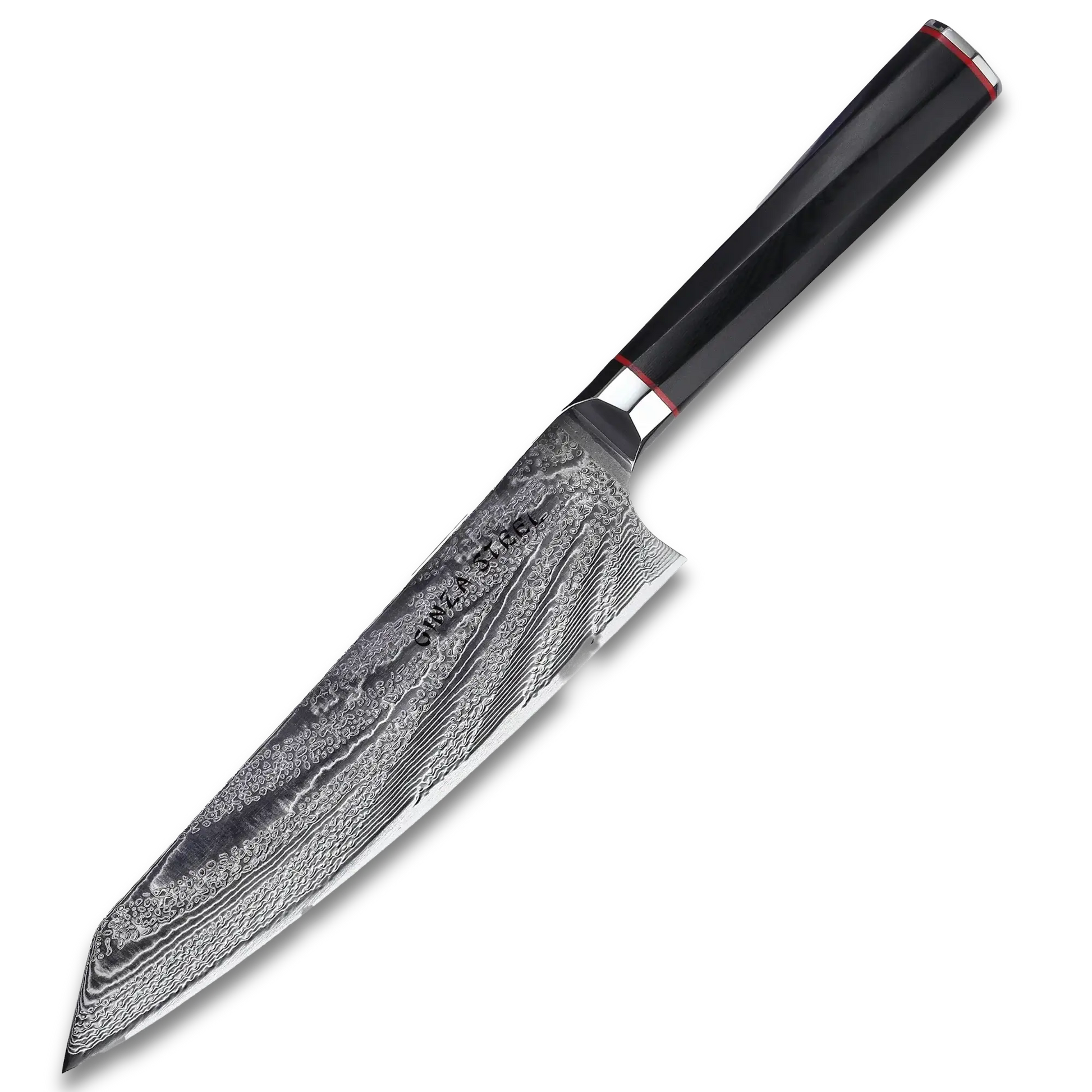 Ginza Steel KATANA 20 Chef Knife 8  Damascus VG10 Steel, 67-Layer, G10 Handle-Chef Knife-DECOROLALA