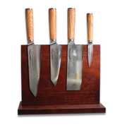 Ginza Steel KC Series MIA FIVE  5-Piece Essential Knife Set with Magnetic Wood Block-Knife Set-DECOROLALA