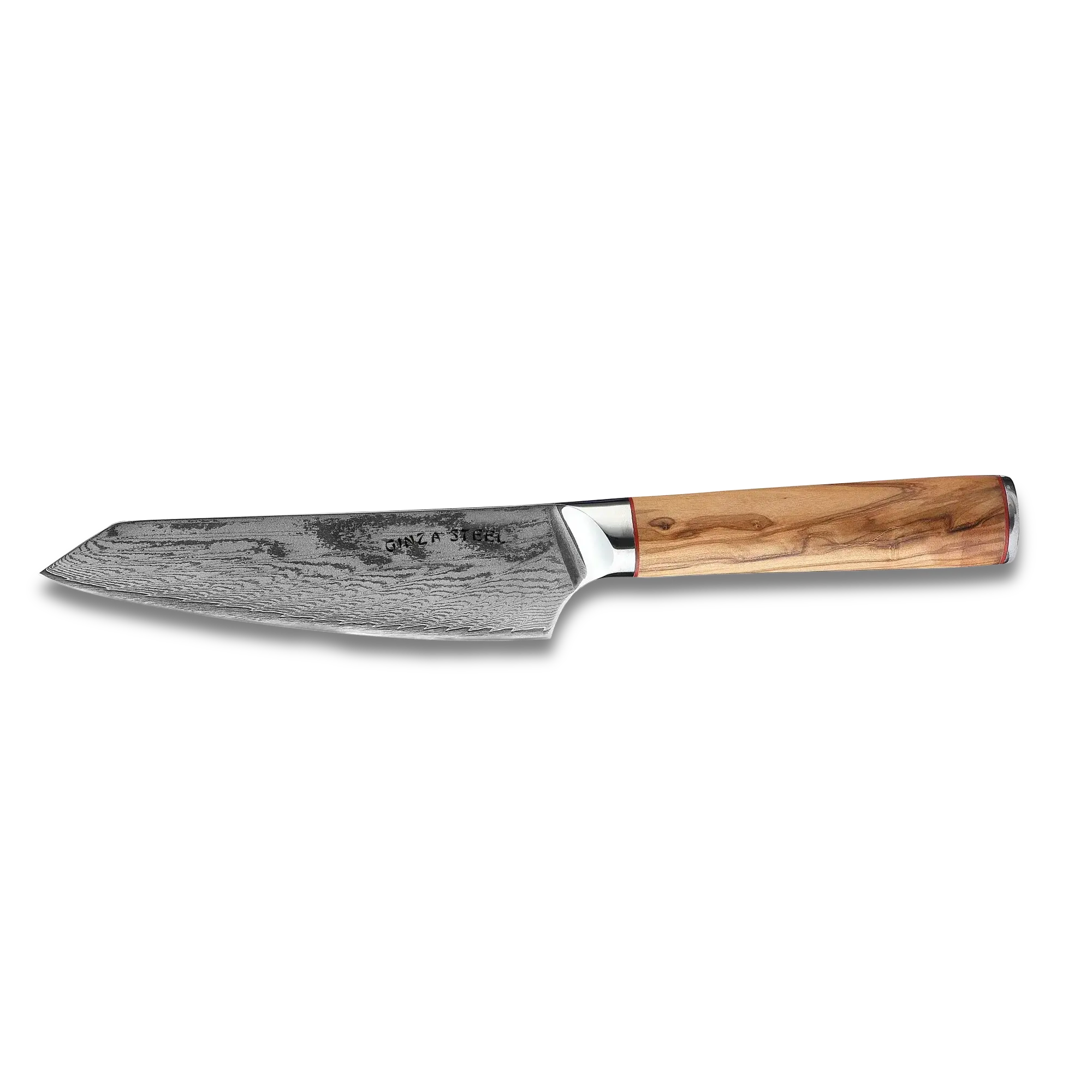 Ginza Steel MIA 17 Chef Knife 6.5  Damascus AUS10 Steel, 67-Layer, Olive Wood Handle-Chef Knife-DECOROLALA
